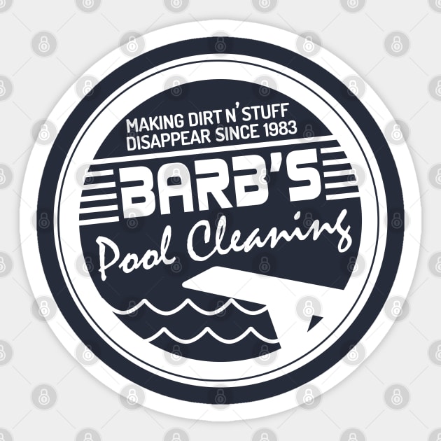 Barb's Stranger Pool Cleaning Sticker by HungryDinoDesign